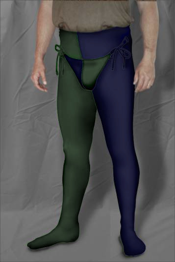 Two Color Tights - Navy/Heathered Hunter; 39-42w 32i